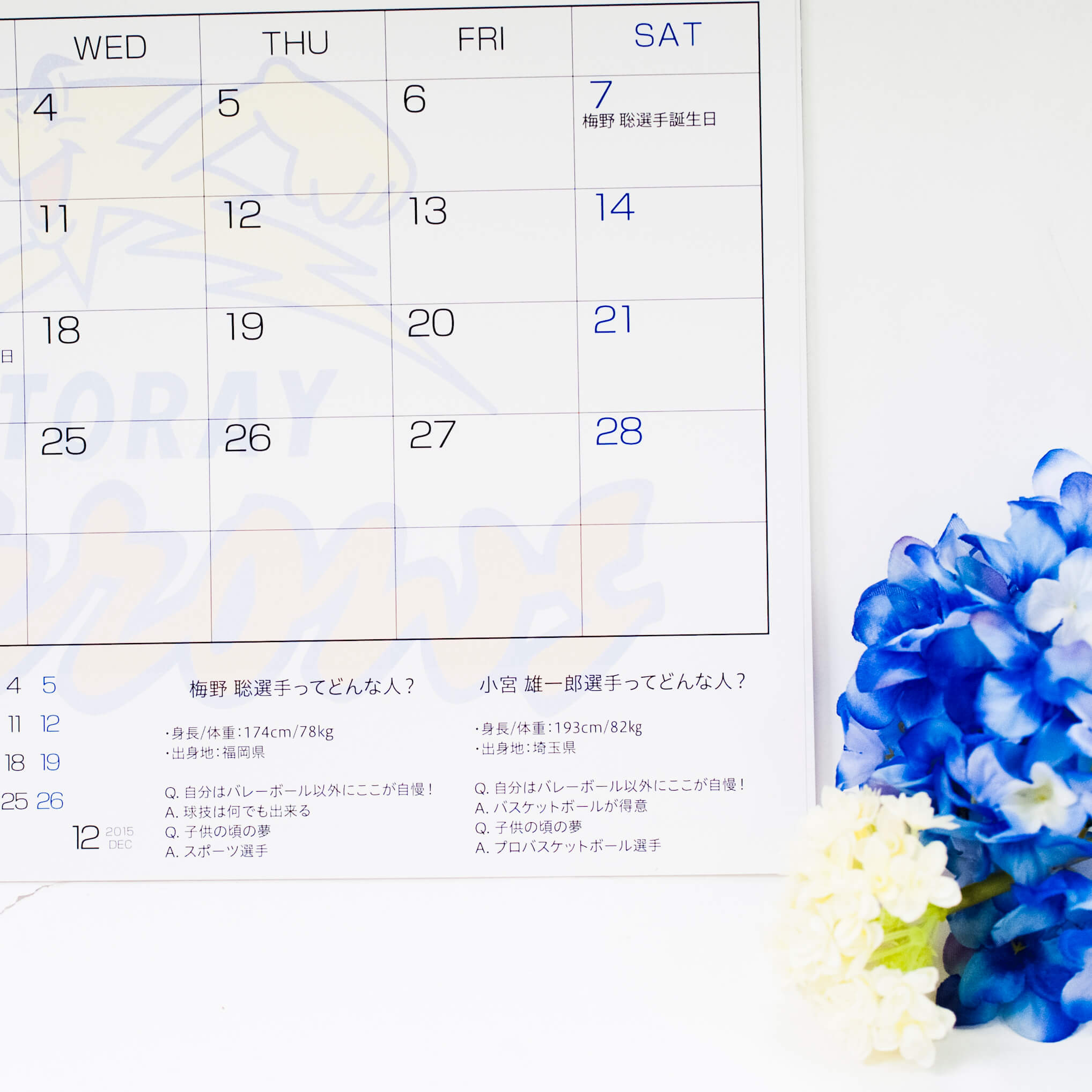 「東レインターナショナル（株） 様」製作のオリジナルカレンダー ギャラリー写真3
