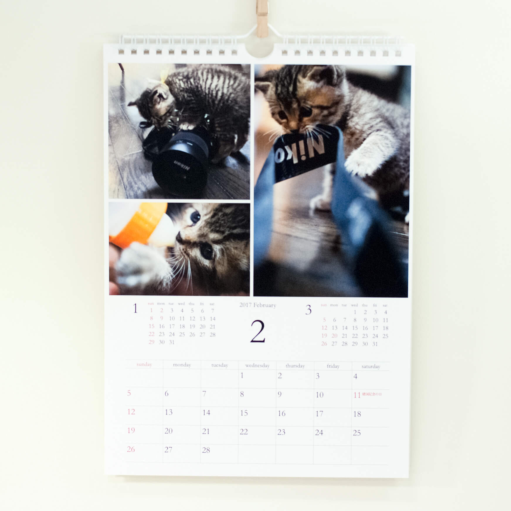 「猫の雑貨屋 もくれん 様」製作のオリジナルカレンダー ギャラリー写真1