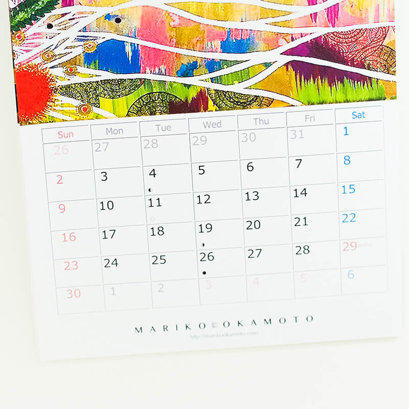 「MARIKO OKAMOTO 様」製作のオリジナルカレンダー ギャラリー写真3