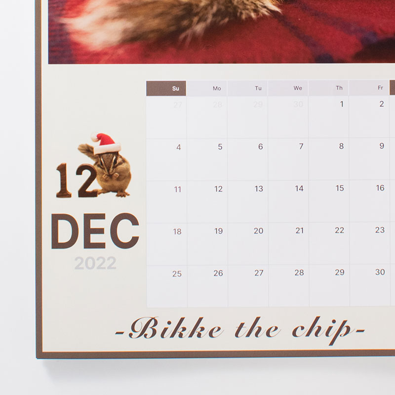 「Bikke the chip 様」製作のオリジナルカレンダー ギャラリー写真3