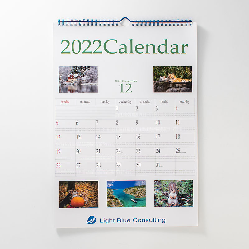「株式会社ライトブルーコンサルティング 様」製作のオリジナルカレンダー
