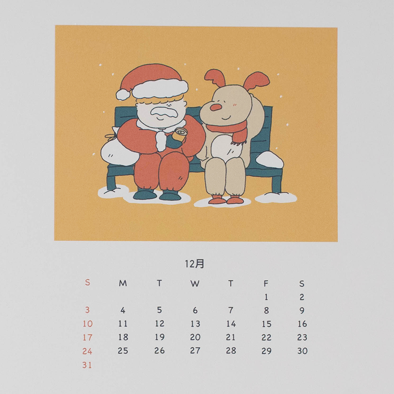 「イラストレーターきびだんご 様」製作のオリジナルカレンダー ギャラリー写真4