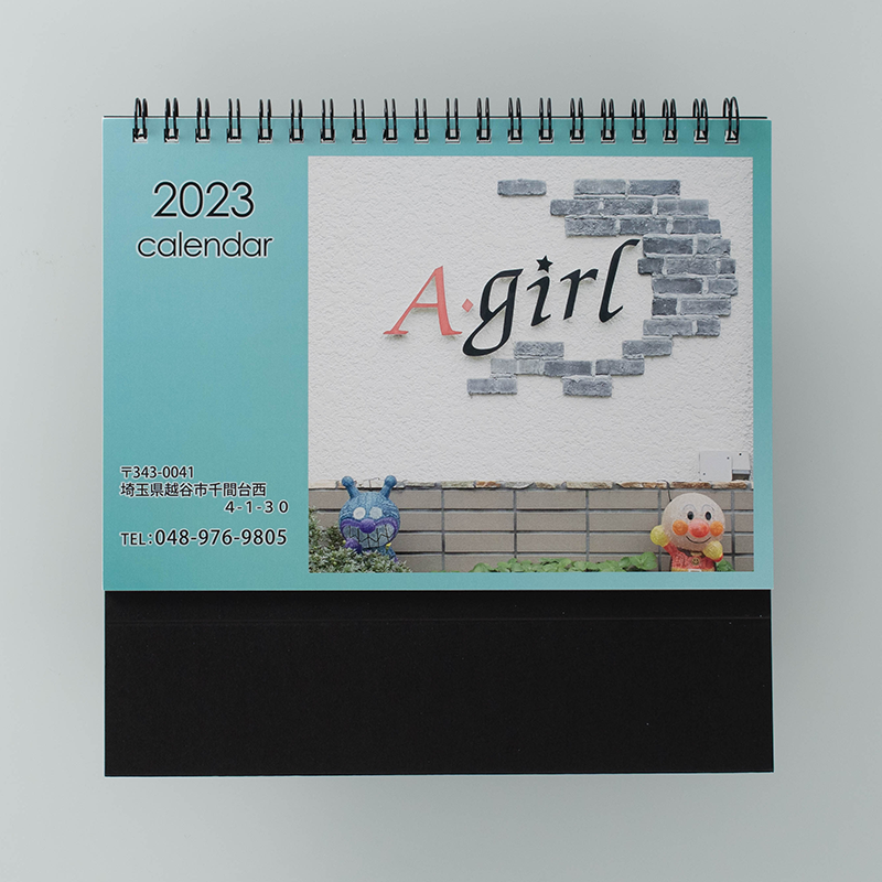 「A-girl 様」製作のオリジナルカレンダー