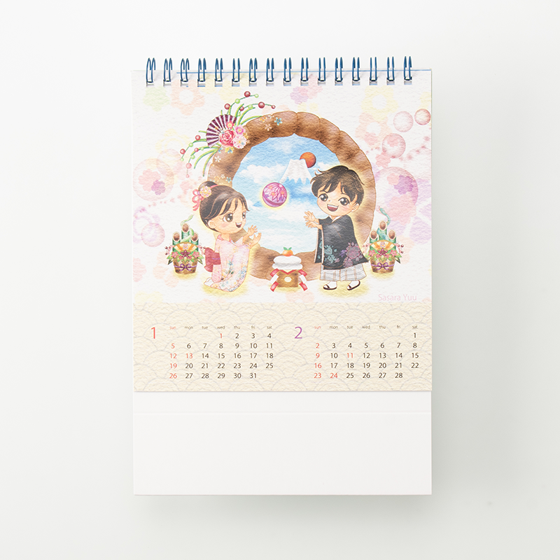 「イラストレーターささら優 様」製作のオリジナルカレンダー ギャラリー写真1