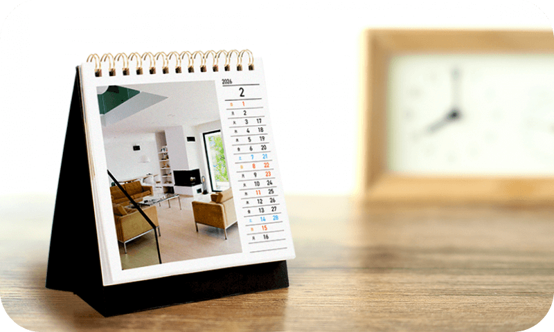 コンパクトな正方形カレンダー「スクエアカレンダー」