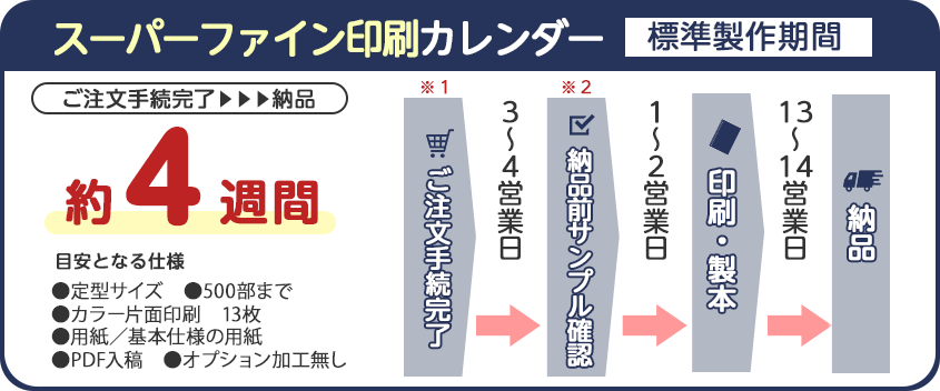 スーパーファイン印刷カレンダー