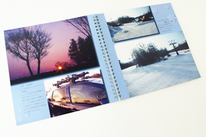 カラーの写真を使って華やかな誌面を