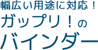 幅広い用途に対応！ガップリ！のバインダー