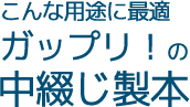 こんな用途に最適ガップリ！の中綴じ製本